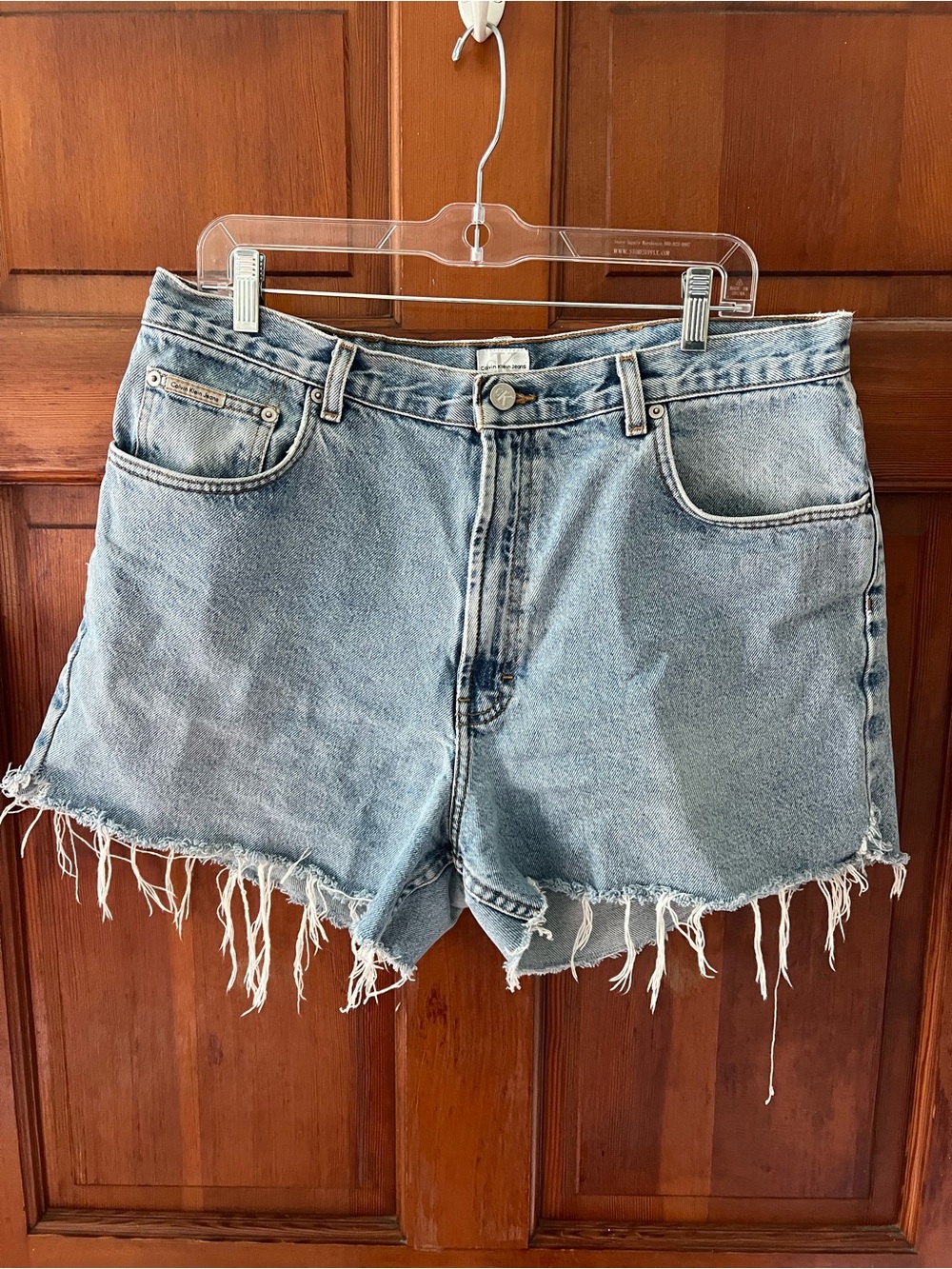 Vintage Calvin Klein Jeans CK High Rise Denim Shorts Size 36 | 90s Light Denim